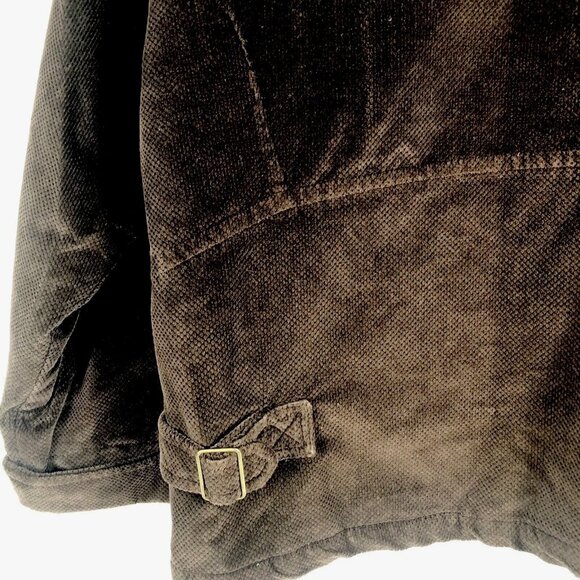 Saint Johns Bay Authentic Woman's Brown Corduroy Button Up Coat Adult Medium - Picture 11 of 16